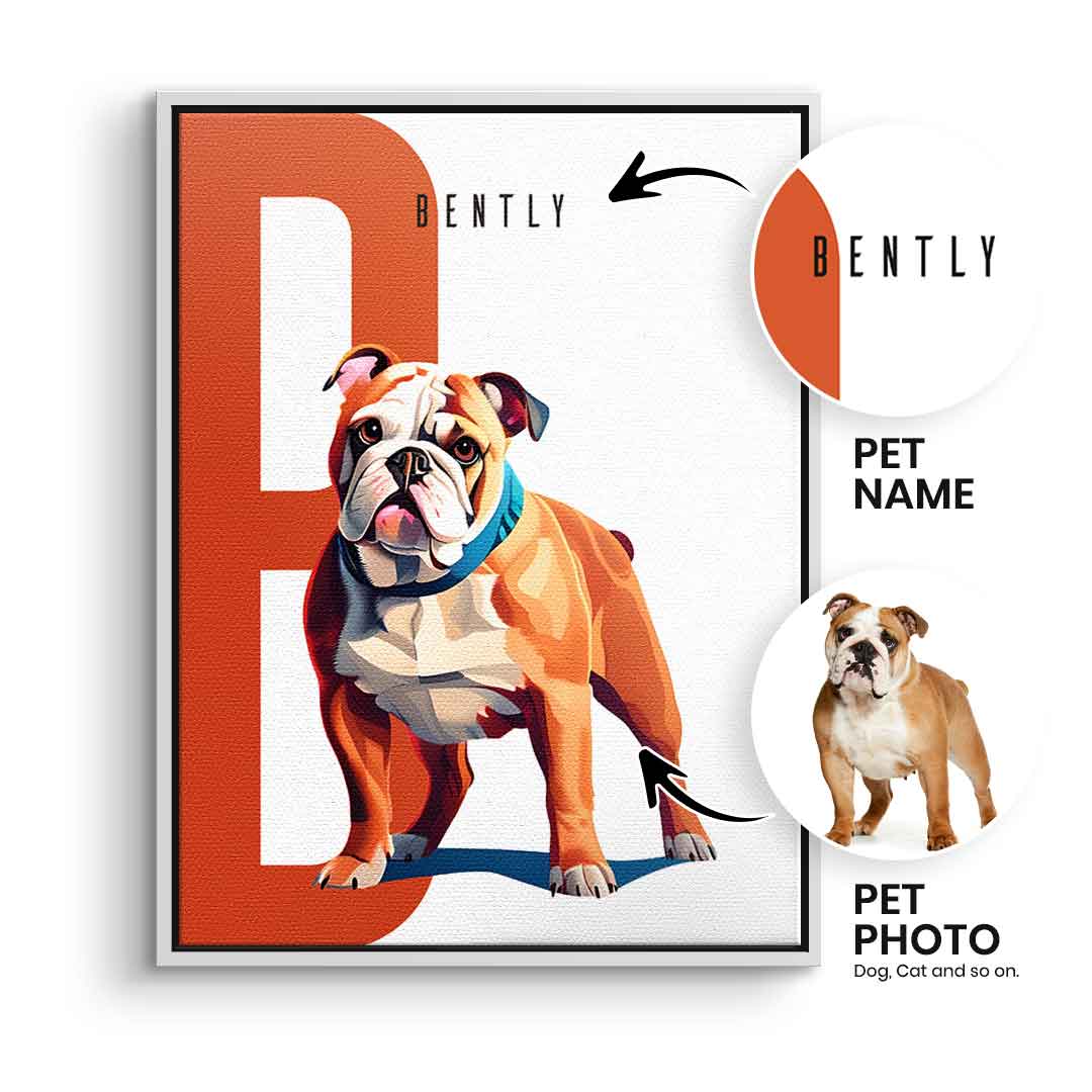 "Geometric style" pet portrait - personalized