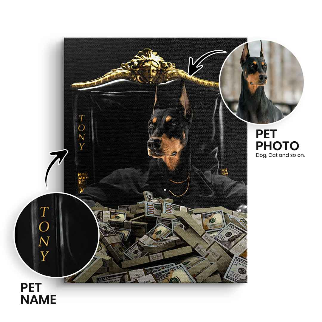 Scarface Haustier Portrait Personalisierbar