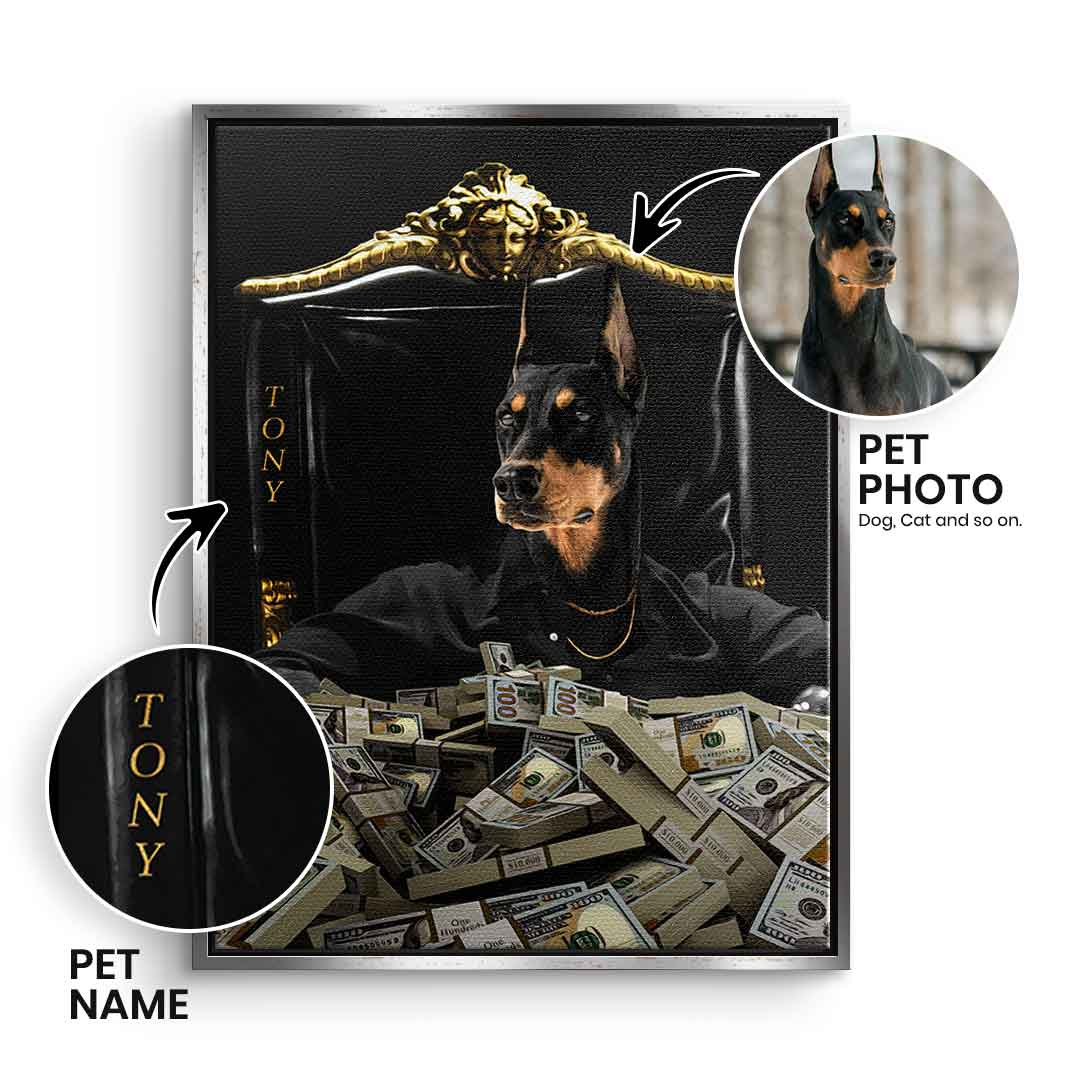 Scarface Haustier Portrait Personalisierbar