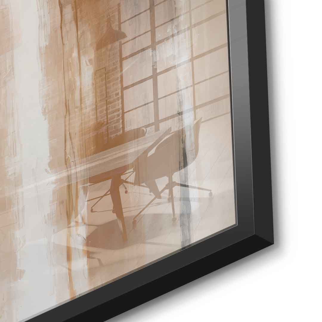 Stripes in Soft Neutrals - acrylic glass