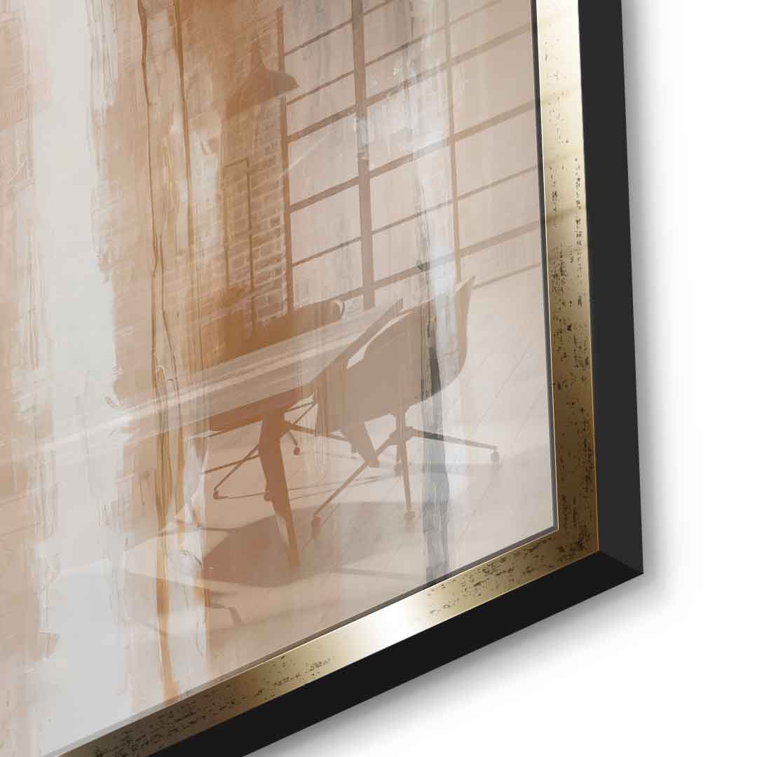 Stripes in Soft Neutrals - acrylic glass