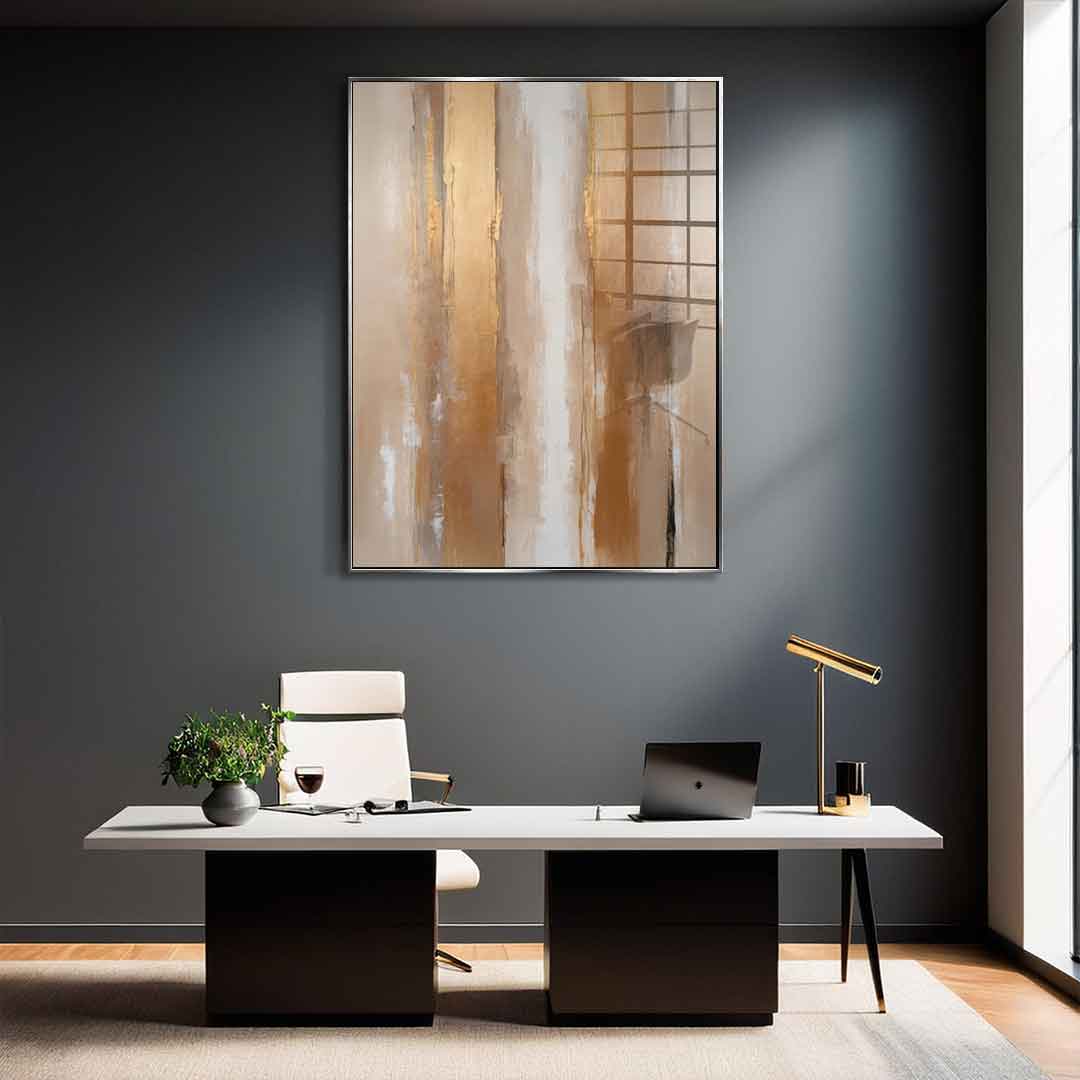 Stripes in Soft Neutrals - acrylic glass