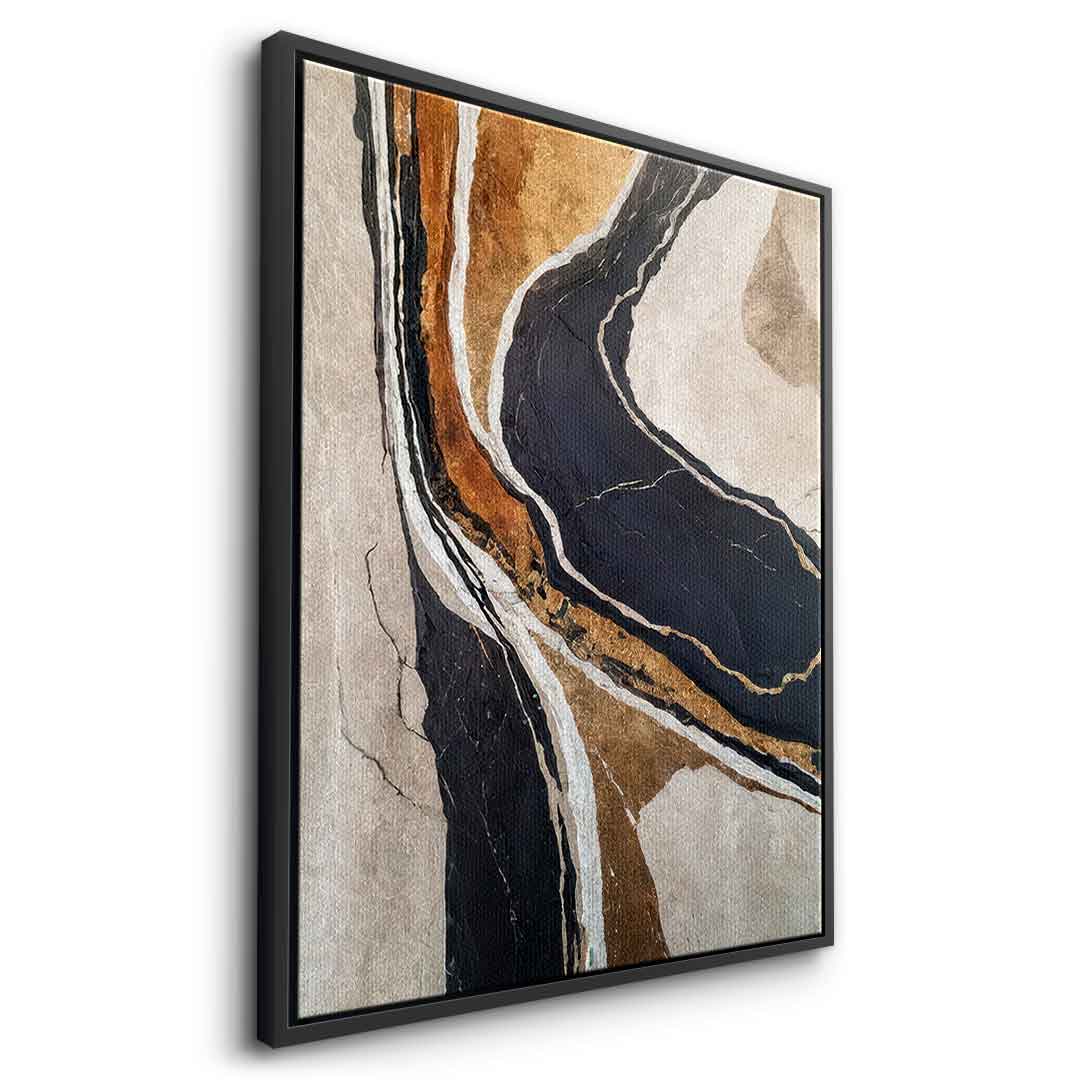 Textured Earth in Black and Gold