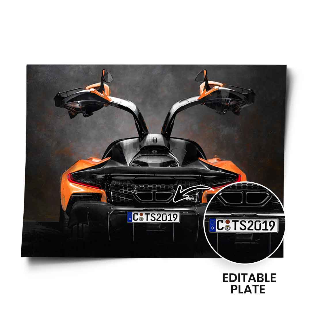 McLaren Backside Poster - Customizable – Detail