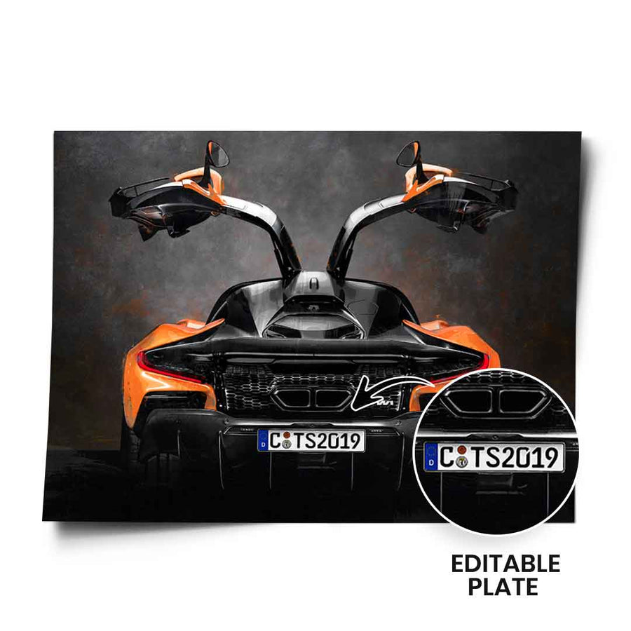 McLaren Backside Poster - Customizable – front