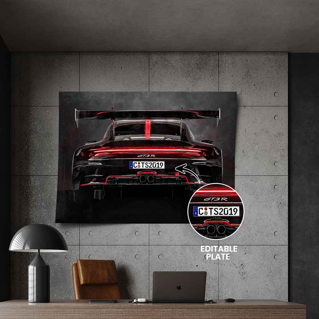 Porsche Backside - Poster - personalisierbar
