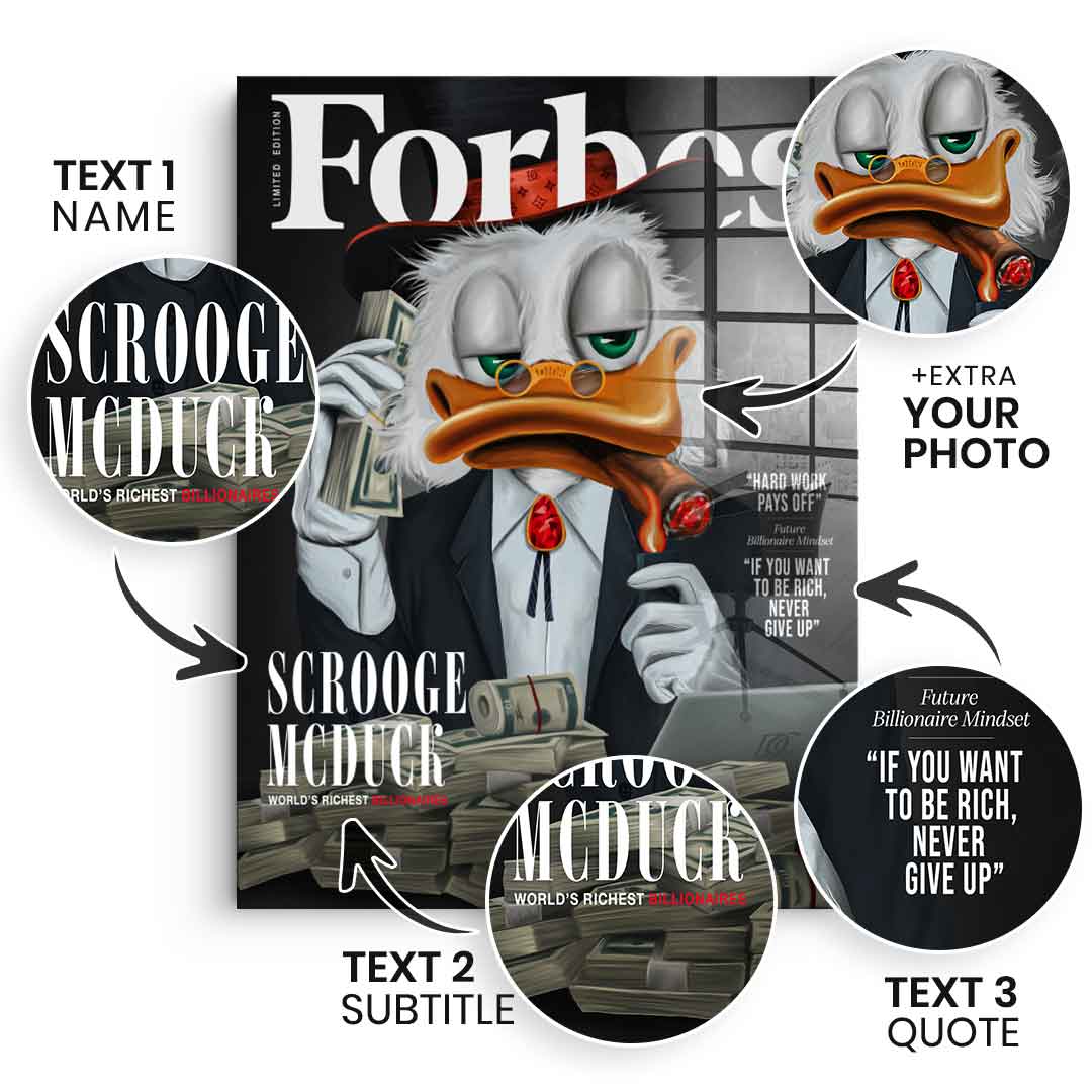 Personalizing Billionaire Duck - Acrylglas