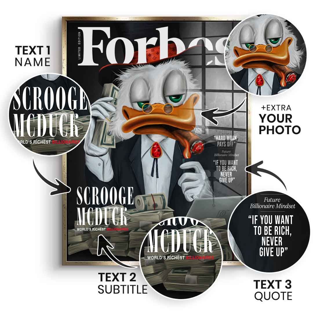 Personalizing Billionaire Duck - Acrylglas