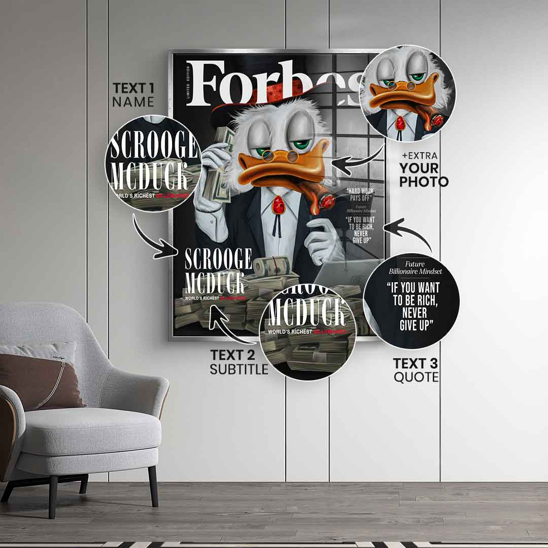 Personalizing Billionaire Duck - Acrylglas
