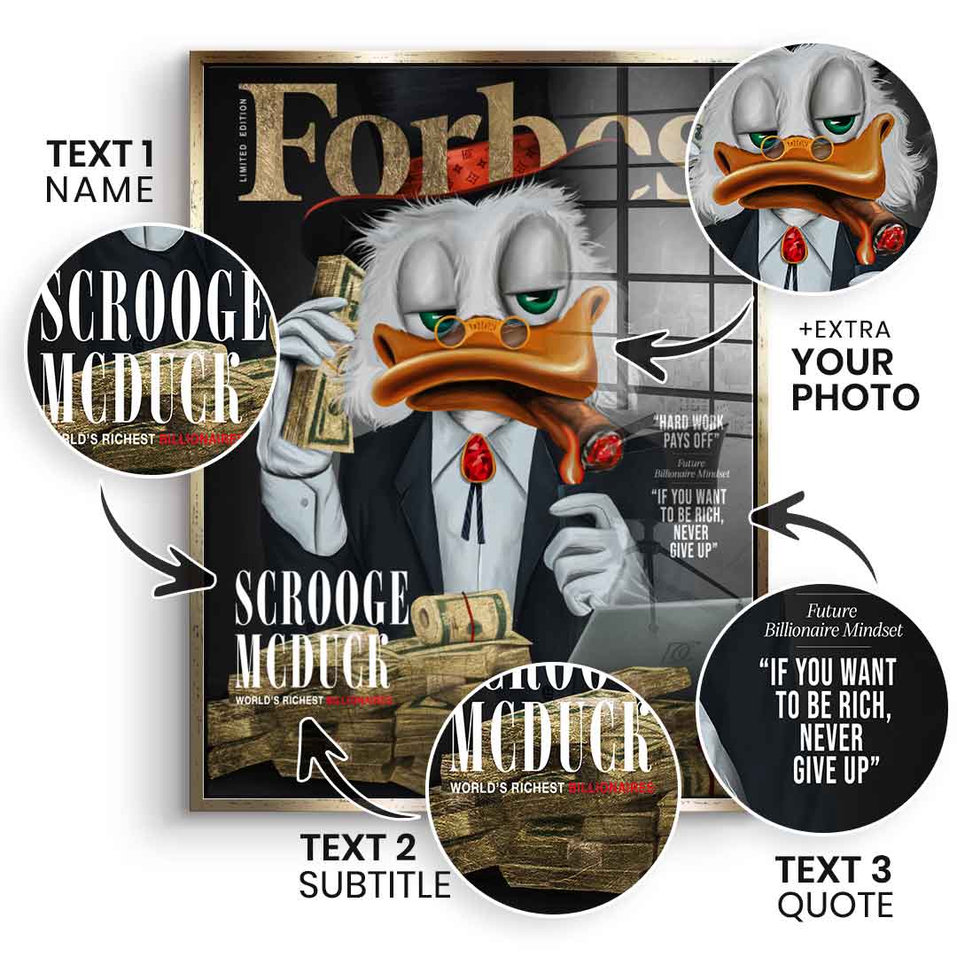 Personalizing Billionaire Duck - gold leaf