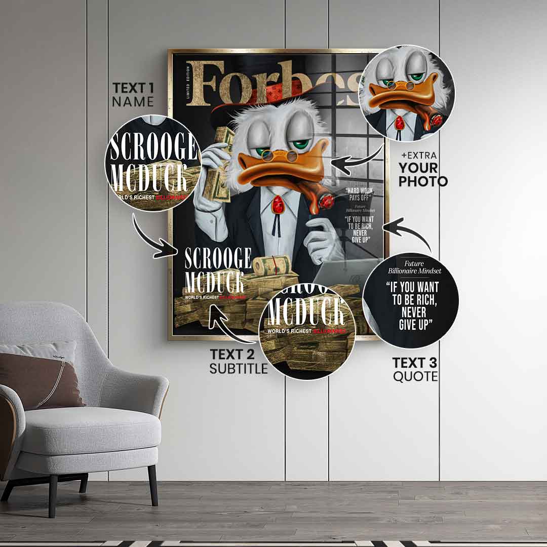 Personalizing Billionaire Duck - gold leaf