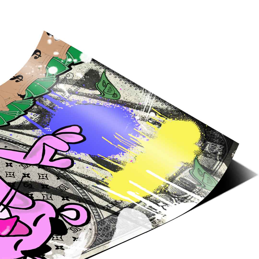 100 dollar panther poster