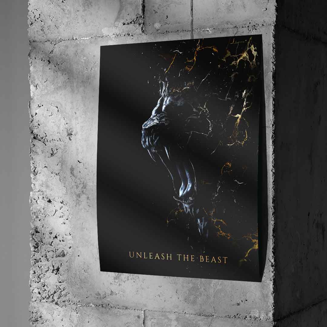 Abstract Lion - poster