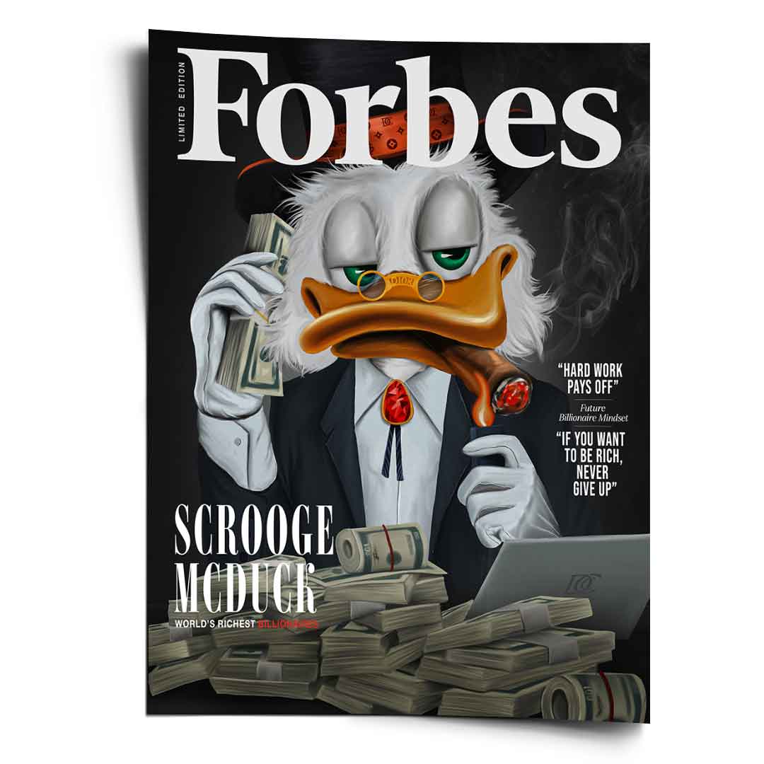 Poster Billionaire Duck Scrooge McDuck Forbes Wall Art Art print –  DOTCOMCANVAS®