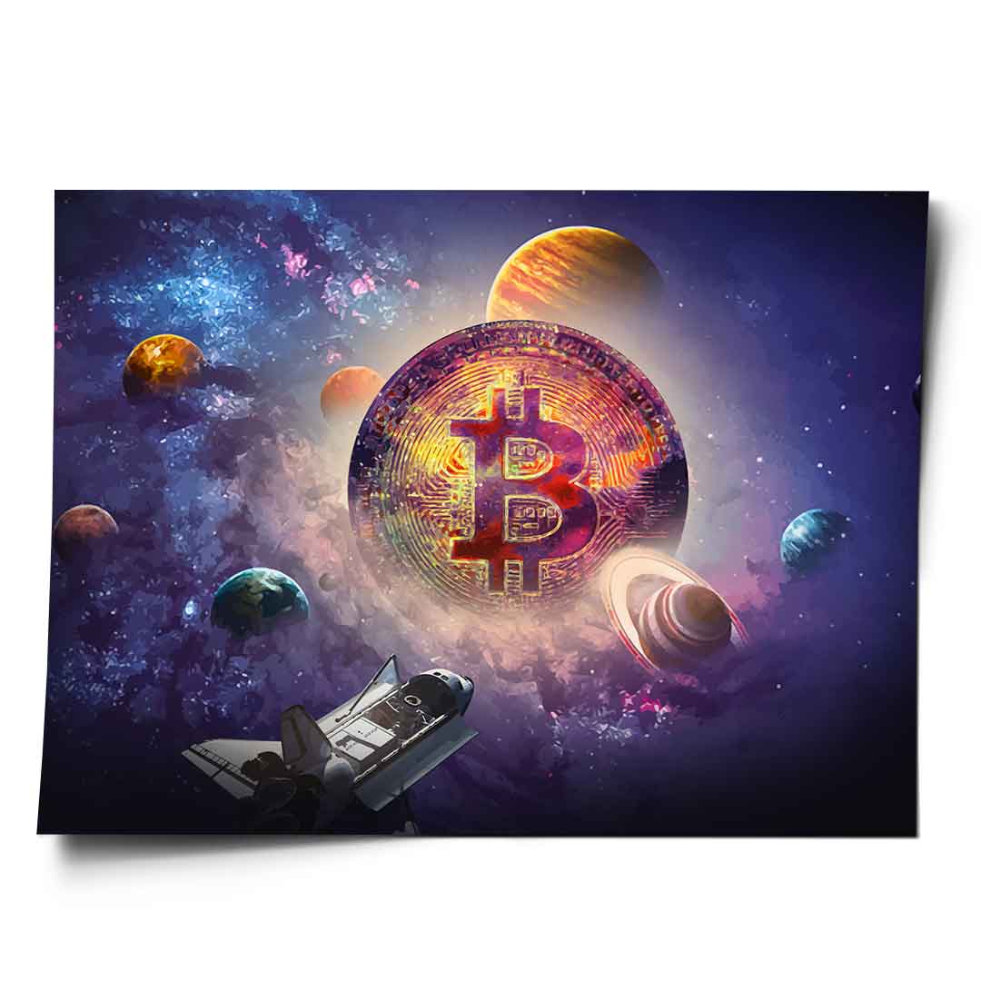Poster Bitcoin universe crypto Wall Art Art print – DOTCOMCANVAS®