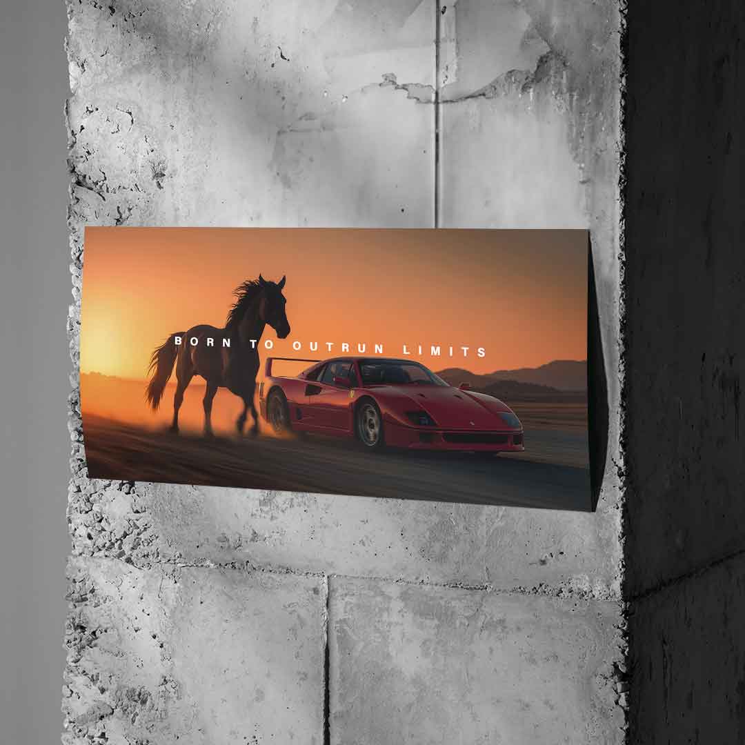 Born to Outrun Limits (Ferrari) - Poster