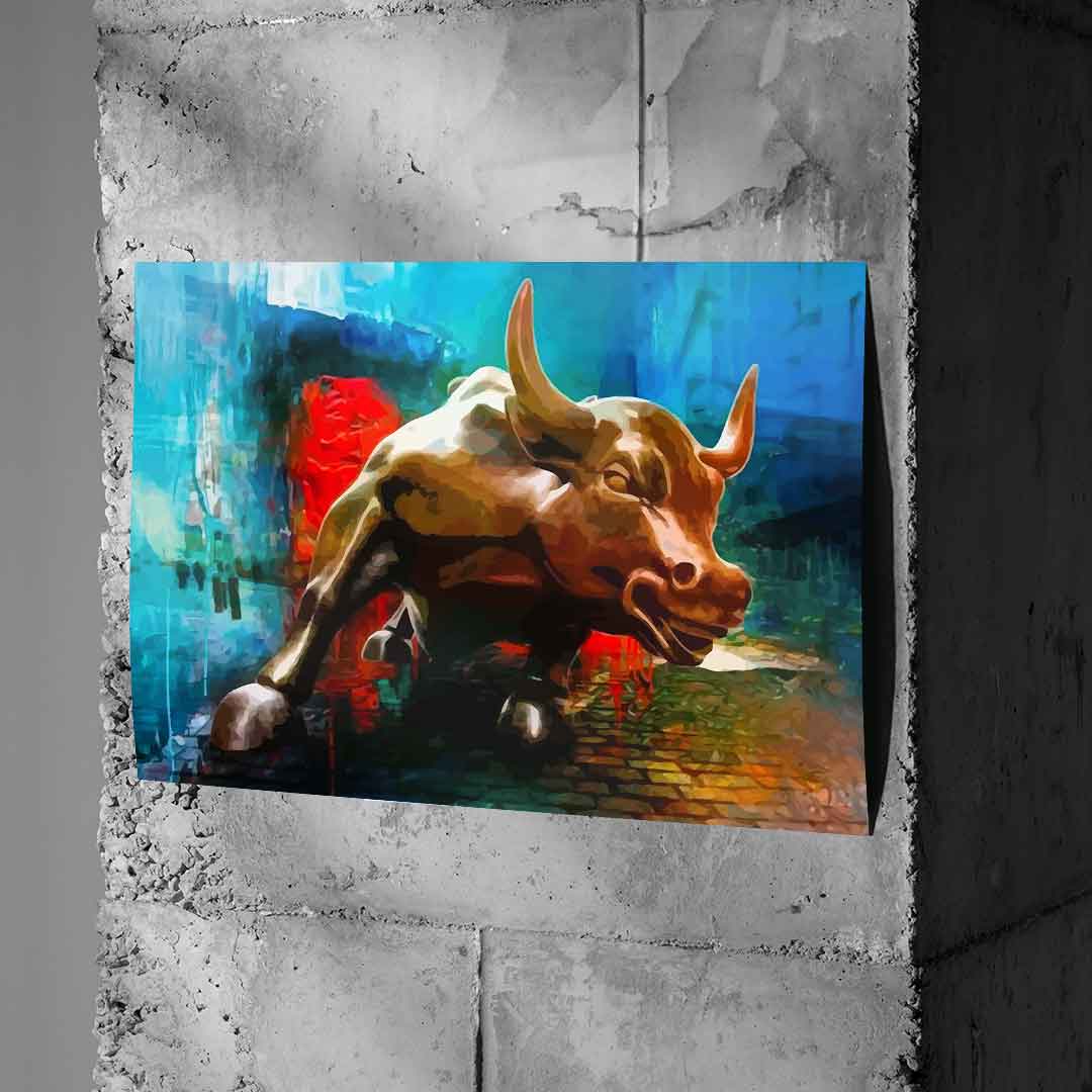 Bronze bull - poster