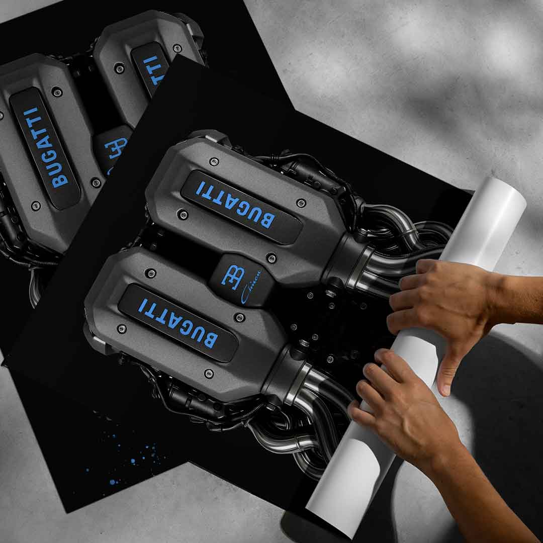 Bugatti Engine - poster