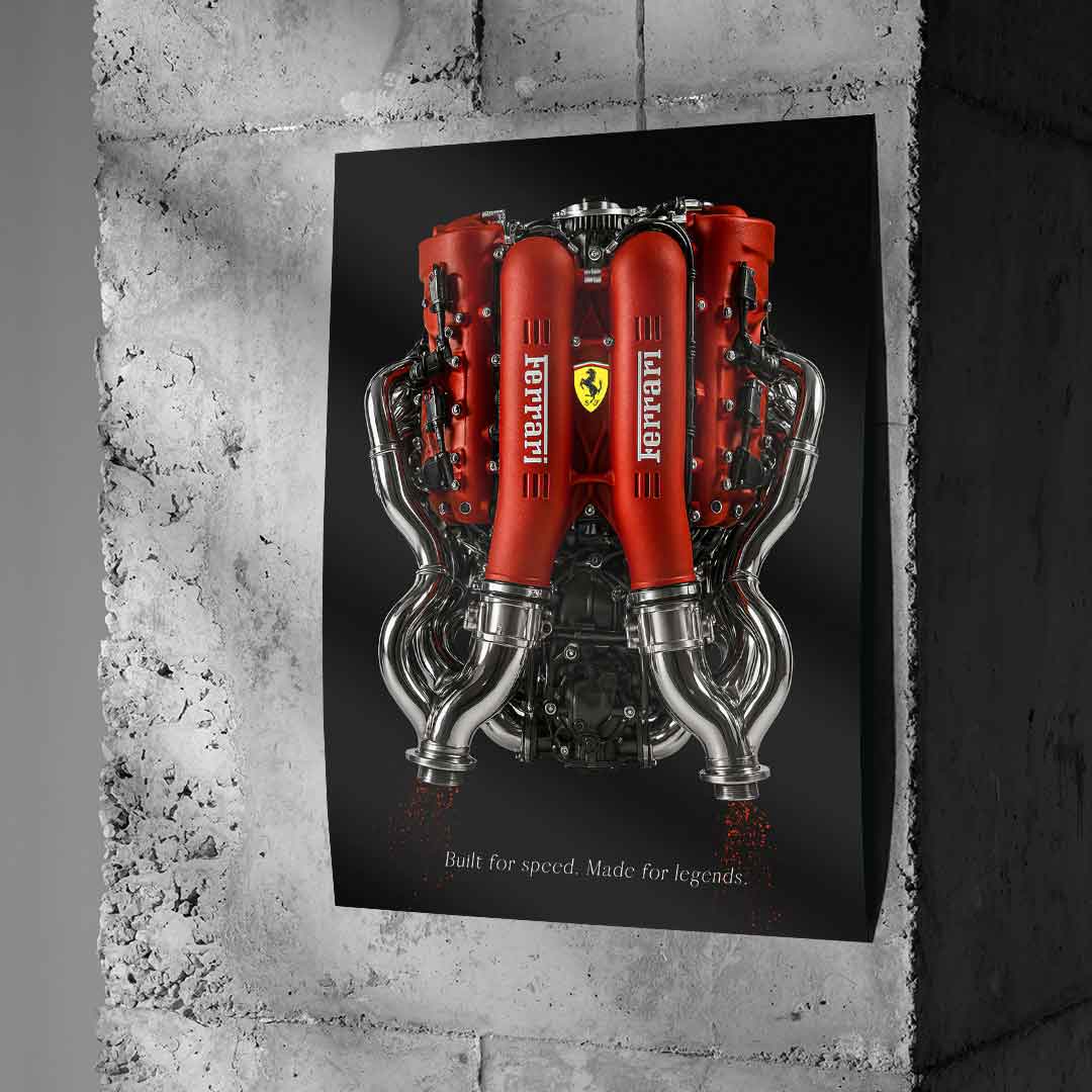 Ferrari Engine - Poster