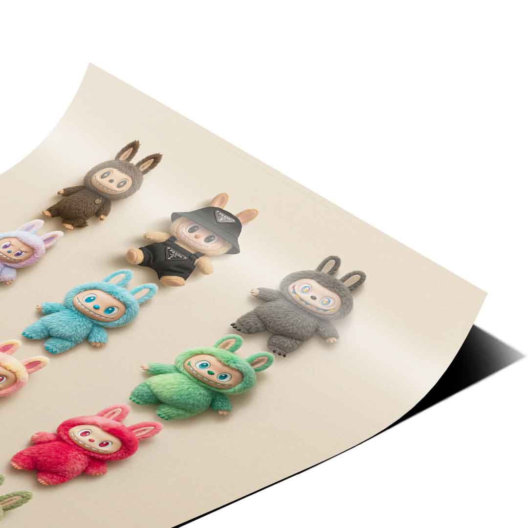 Flat Labubu Collection - Poster