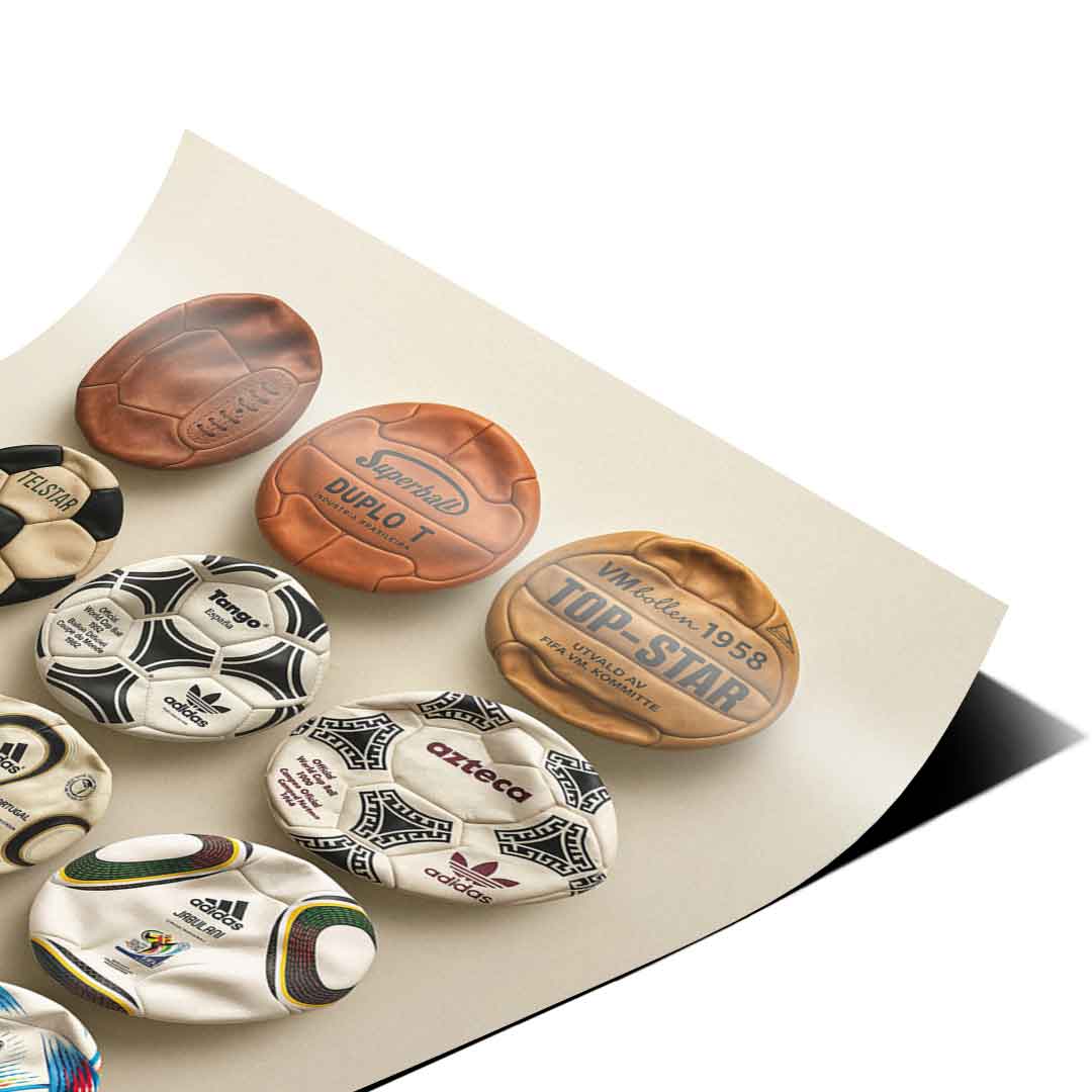 Flat World Cup Ball collection - Poster