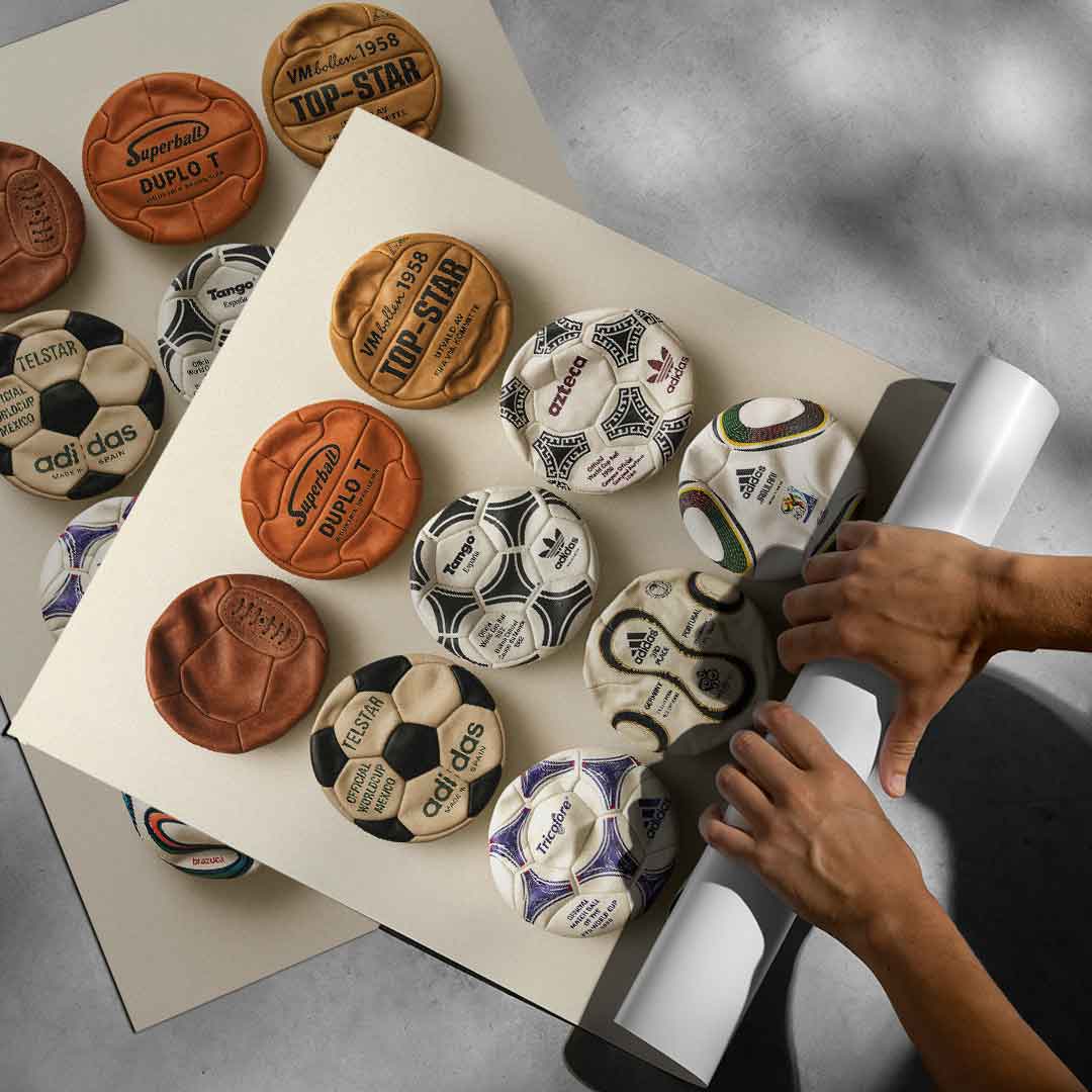 Flat World Cup Ball collection - Poster