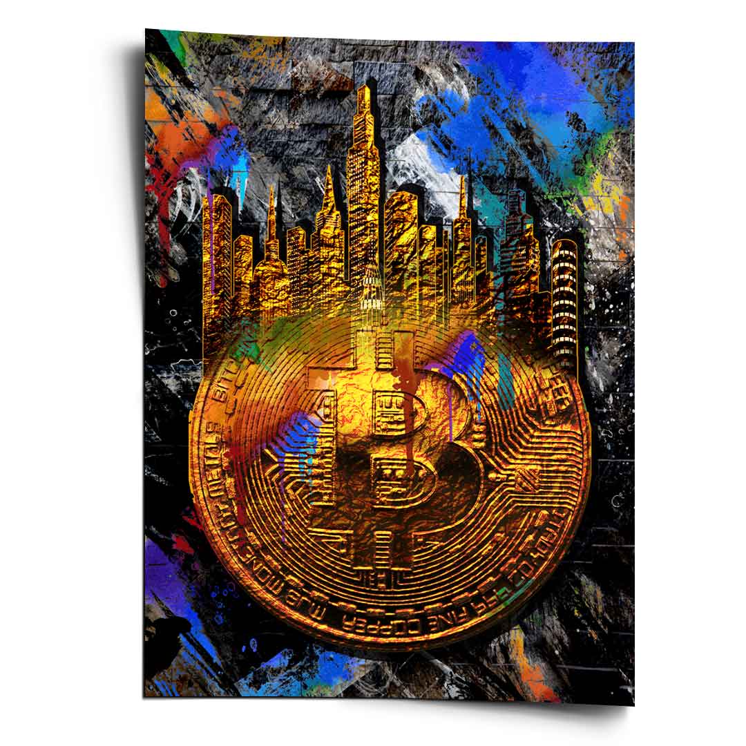 Poster Graffiti Bitcoin Exchange crypto Wall Art Art print