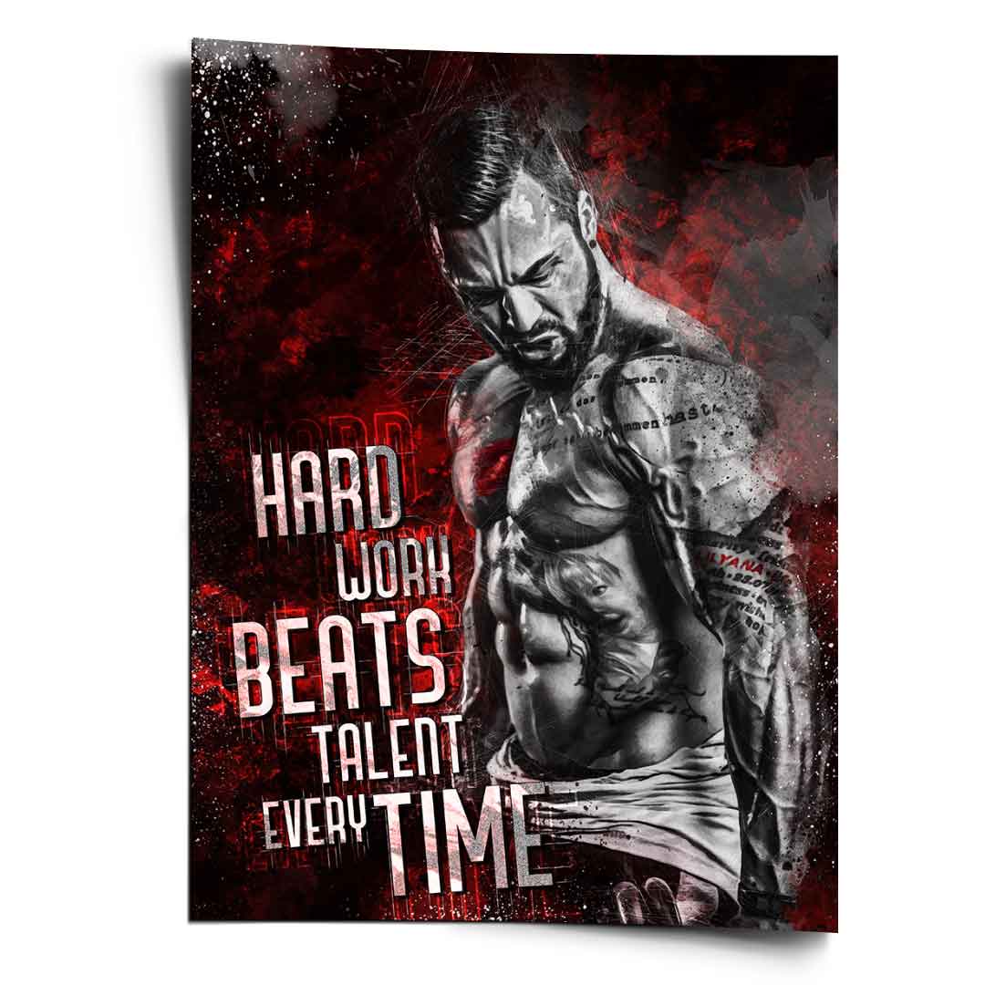 Hard work bodybuilding - poster