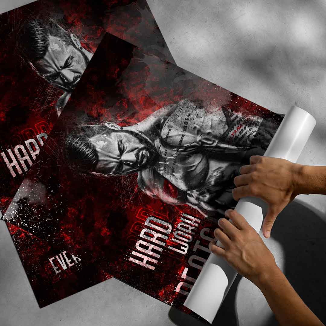 Hard work bodybuilding - poster