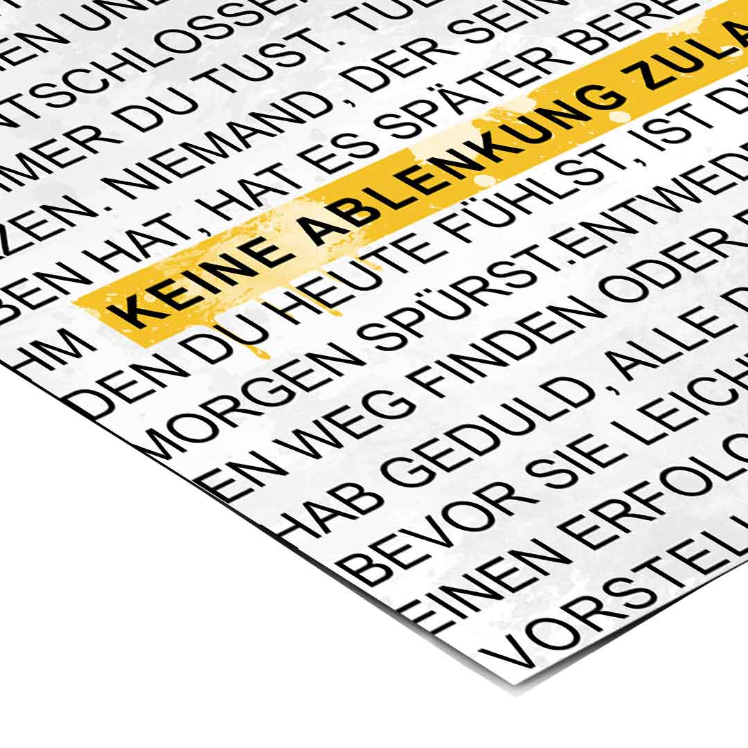 No distraction - poster