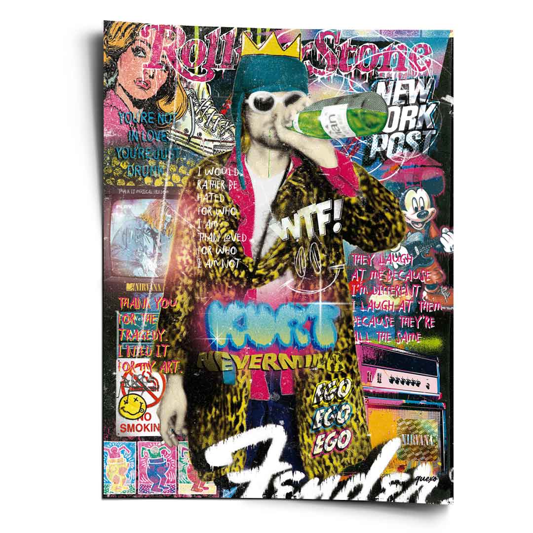 Kurt Cobain Pop Art Poster Wall Art Print – DOTCOMCANVAS®