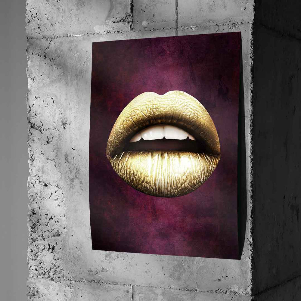 Lippen X Red & Gold Poster – Ansicht 2