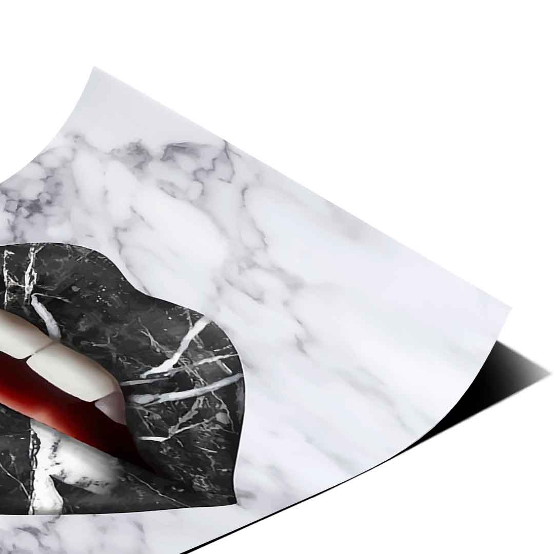Lips x marble - poster