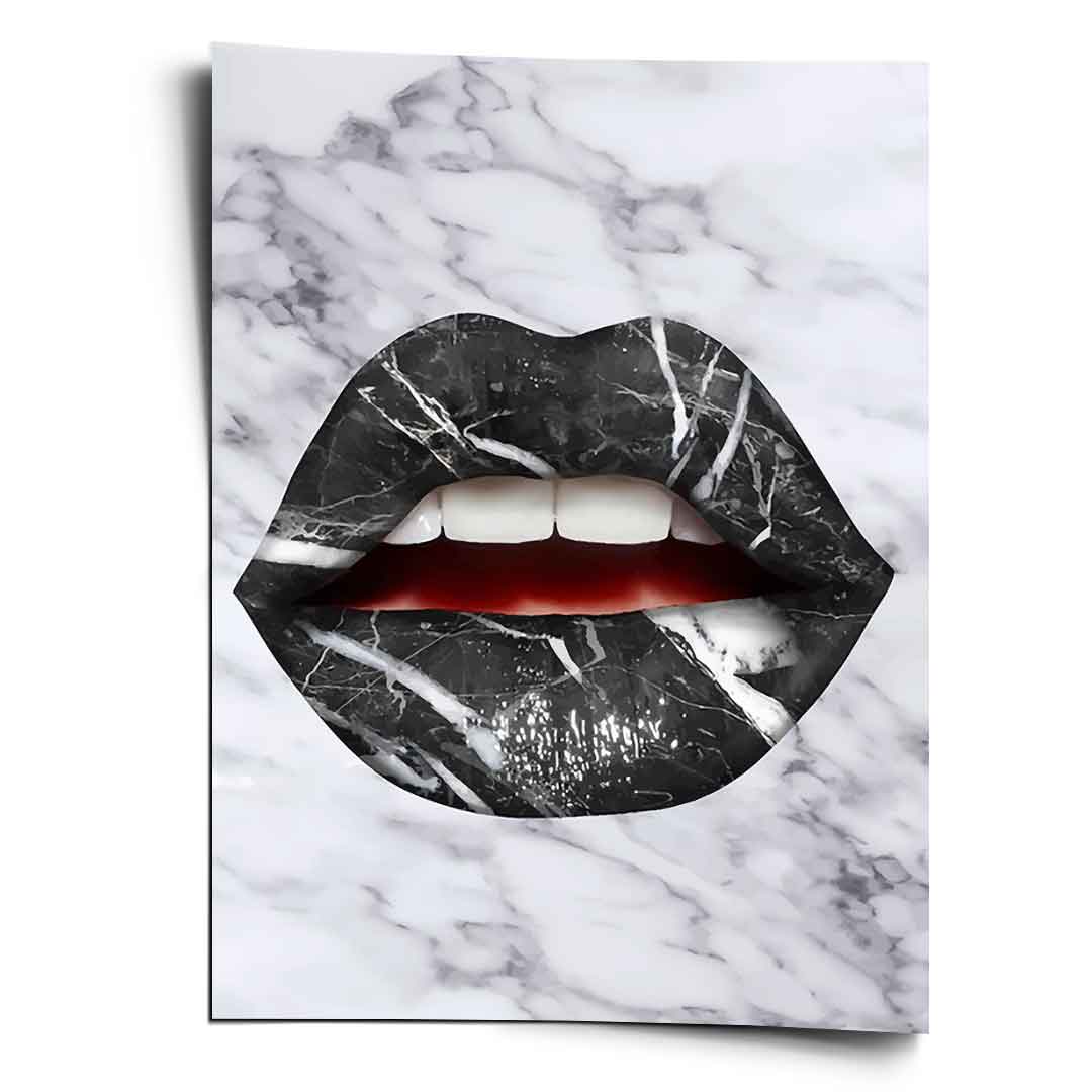 Lips x marble - poster