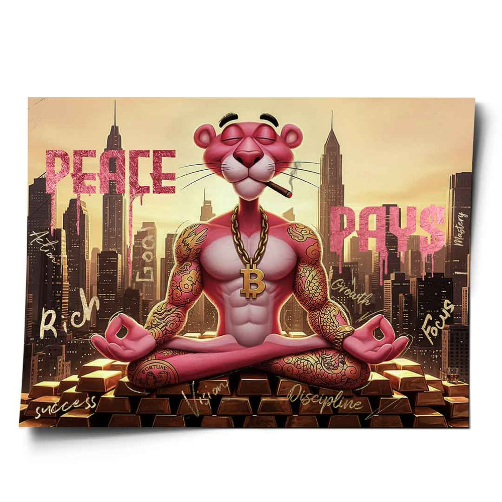 Peace Pays als Poster – Comic Wandbild von DOTCOMCANVAS®