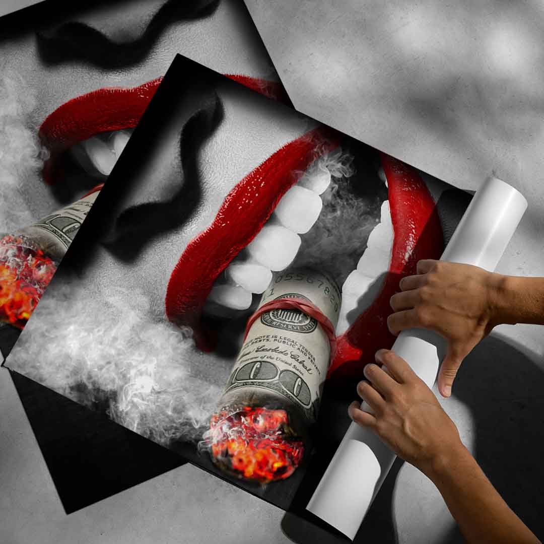 Smoking girl - poster