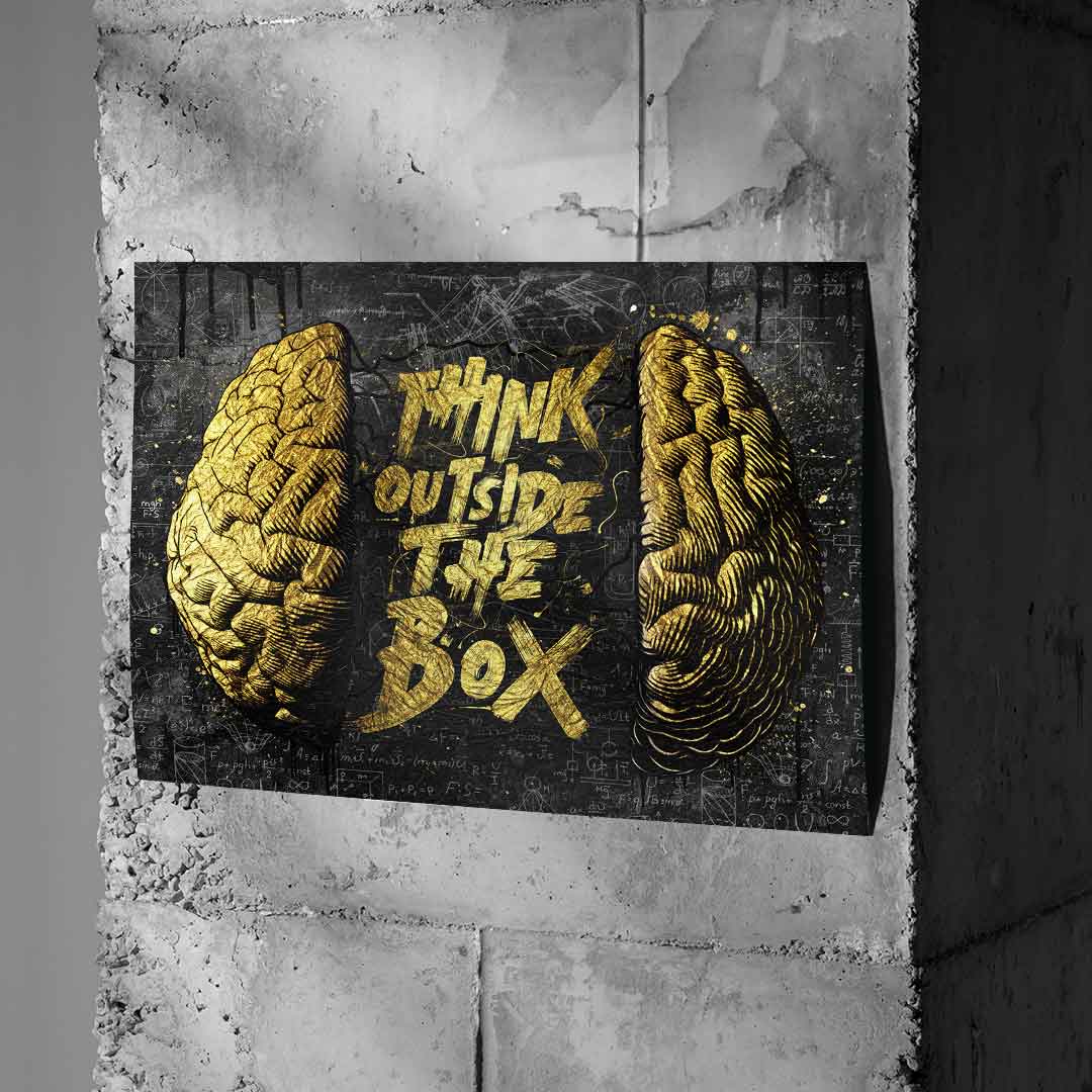 Think Outside the Box Gold - Poster