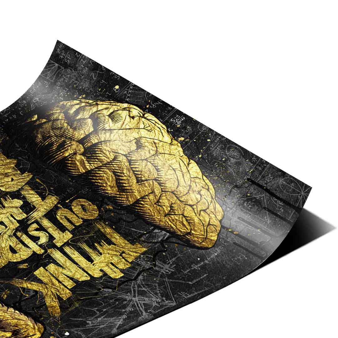 Think Outside the Box Gold - Poster