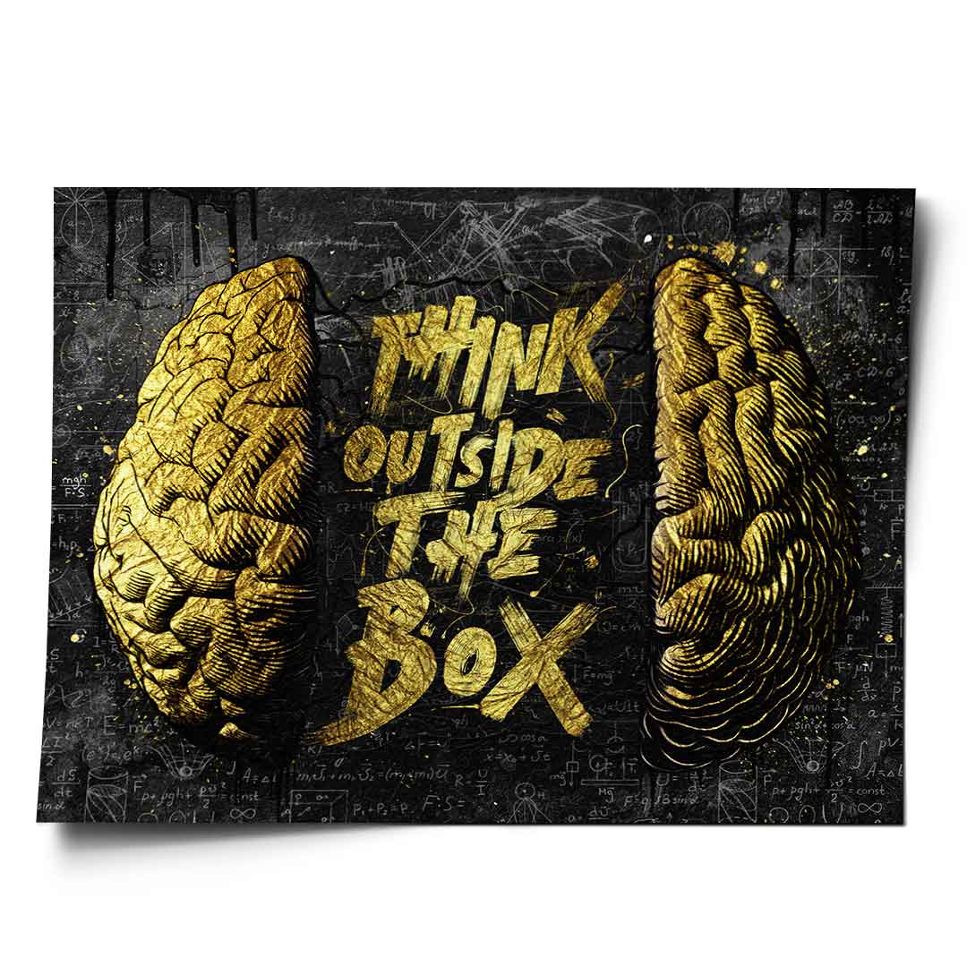 Think Outside the Box Gold - Poster