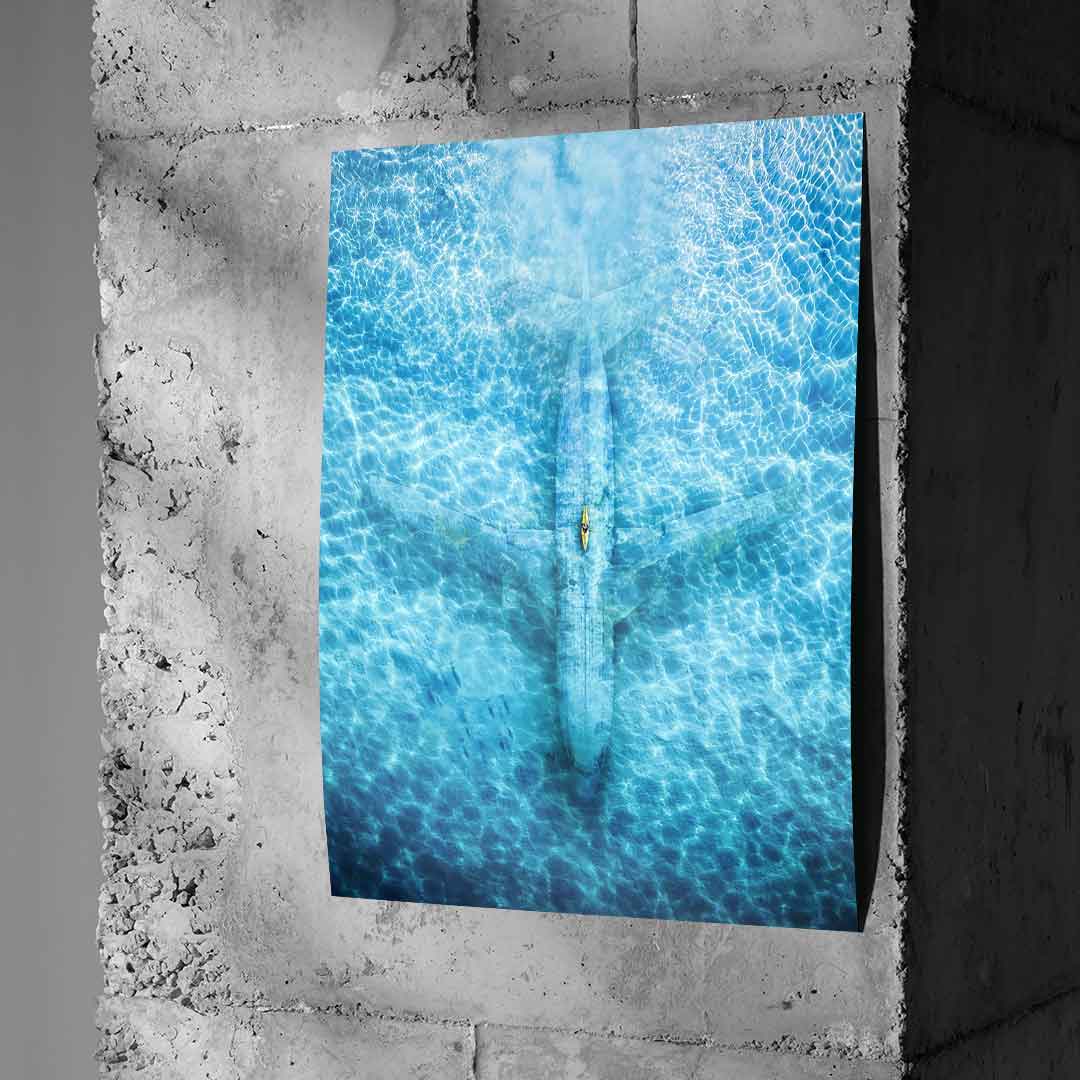 Underwater plane - poster