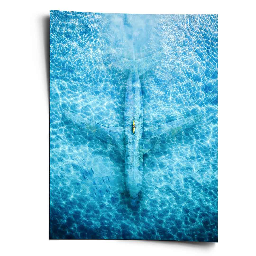 Underwater plane - poster