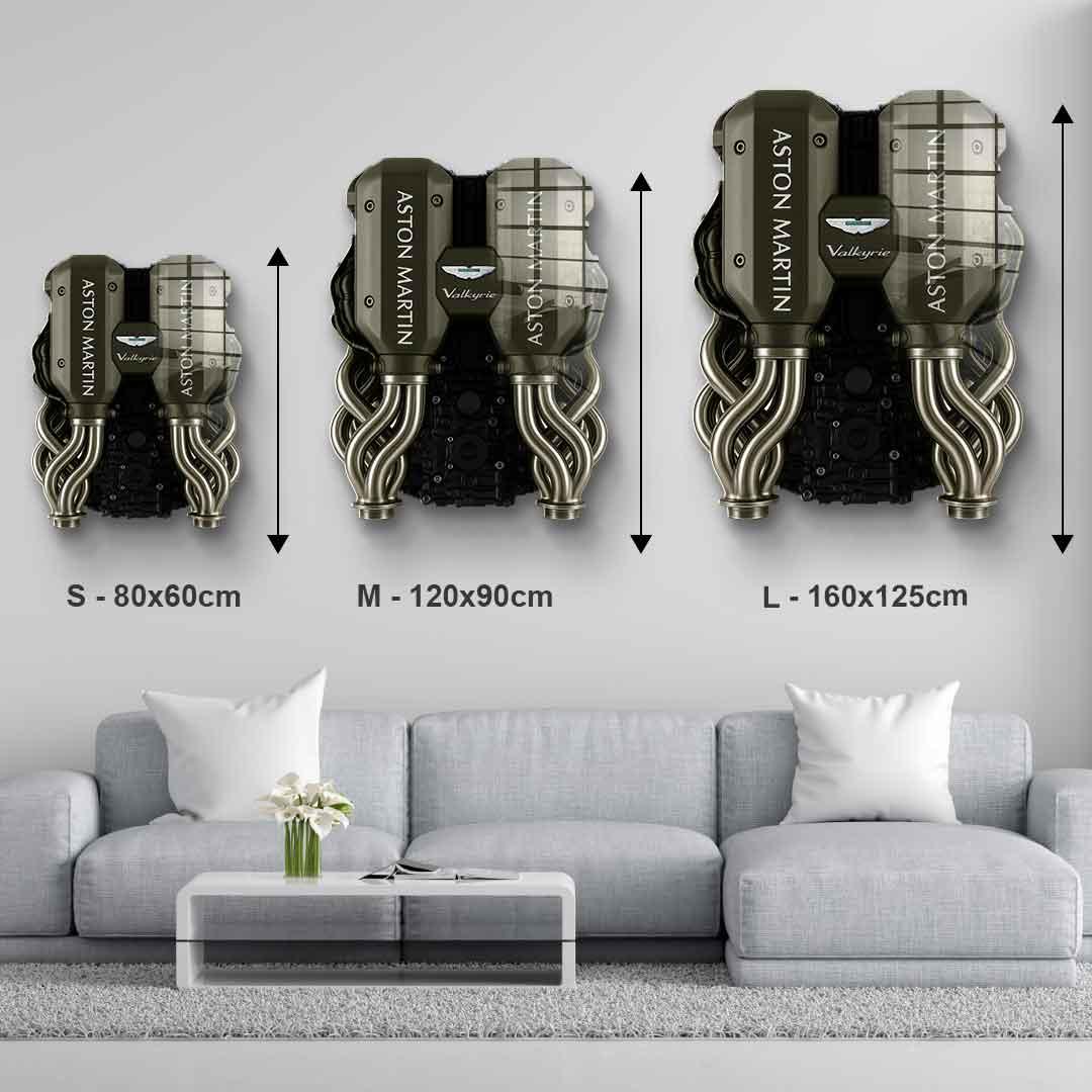 Wall sculpture Aston Martin Engine - acrylic glass