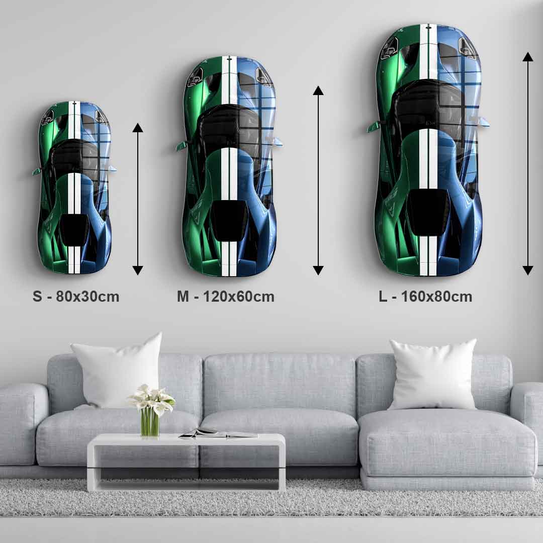 Wandskulptur Ford GT - Acrylglas