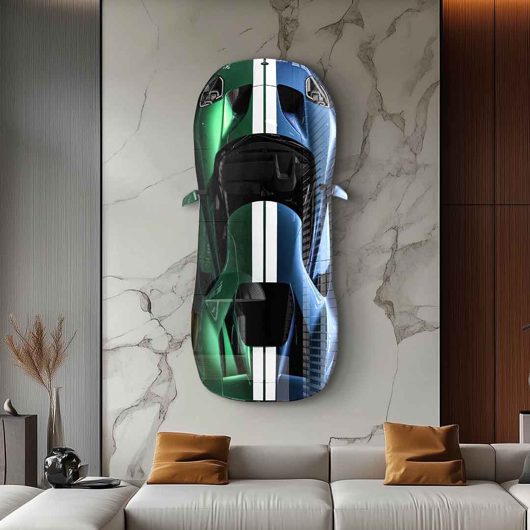 Wandskulptur Ford GT - Acrylglas