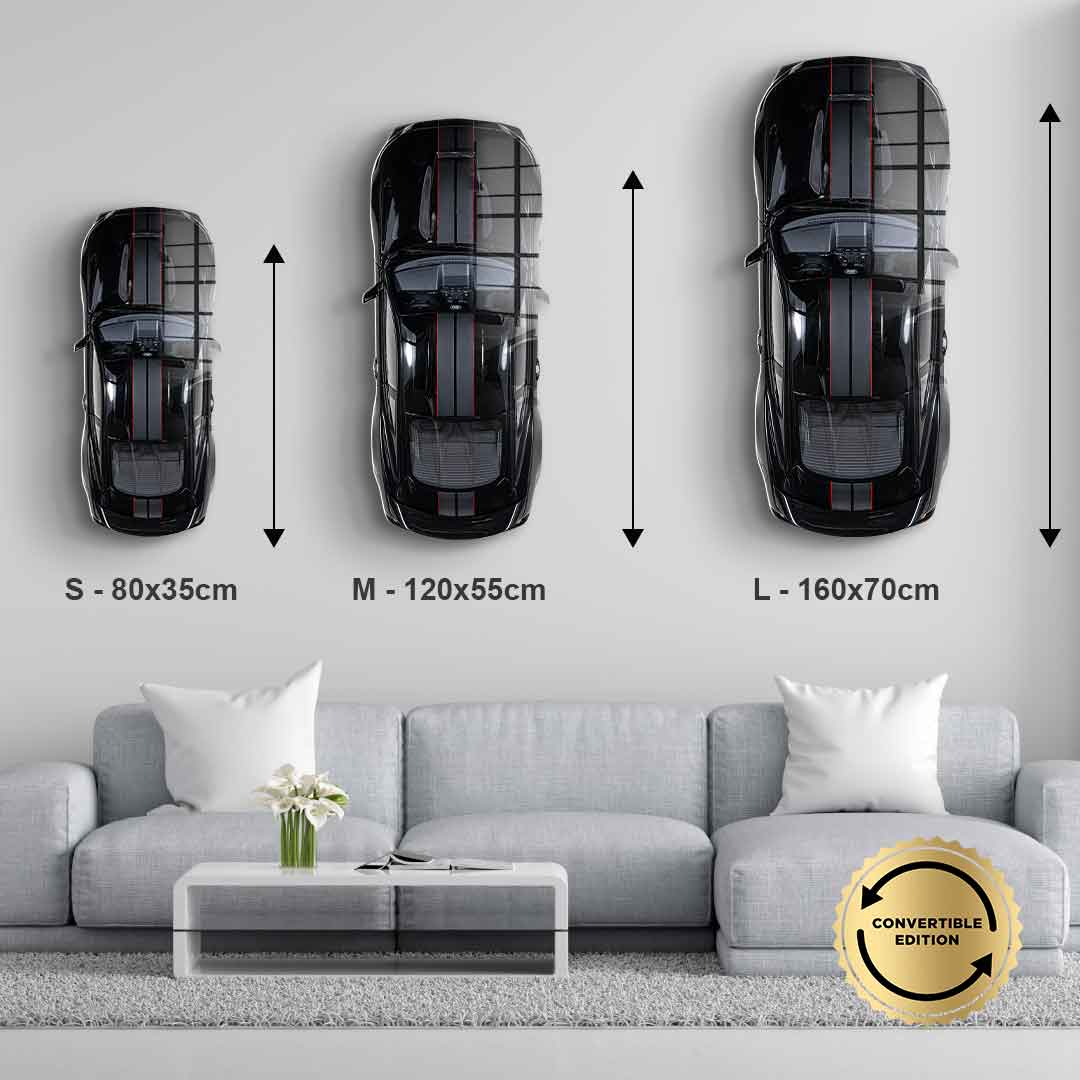 Wandskulptur Ford Mustang - Acrylglas