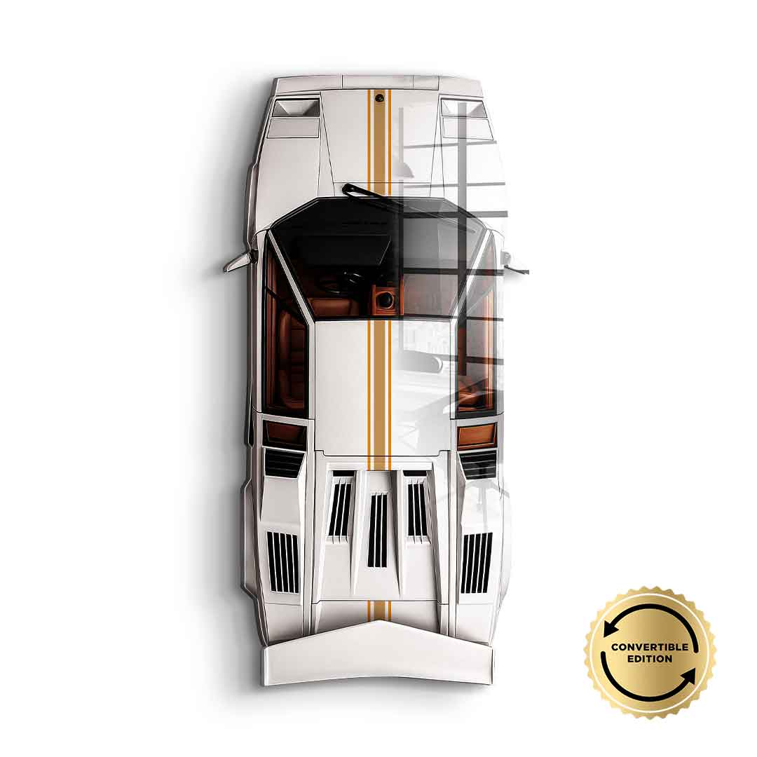 Wandskulptur Lamborghini Countach - Acrylglas