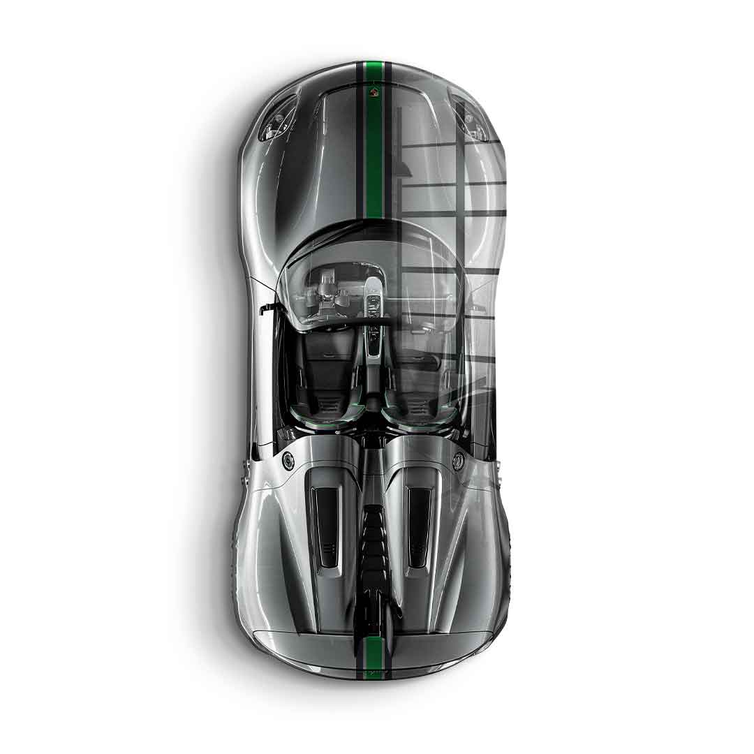 Wandskulptur Porsche 918 Spyder - Acrylglas