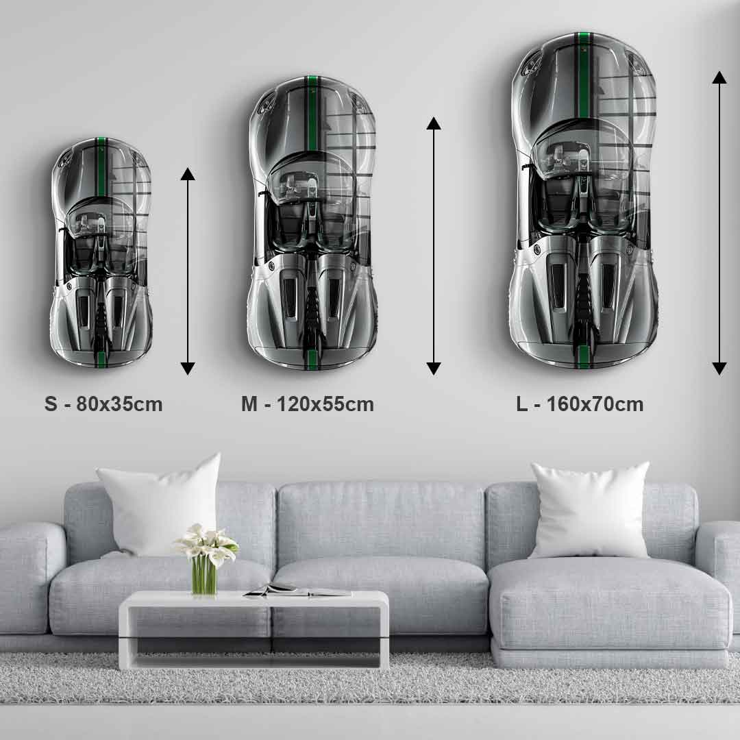 Wandskulptur Porsche 918 Spyder - Acrylglas
