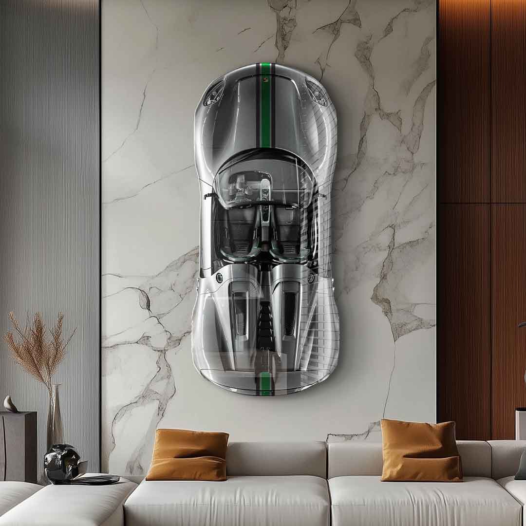 Wandskulptur Porsche 918 Spyder - Acrylglas