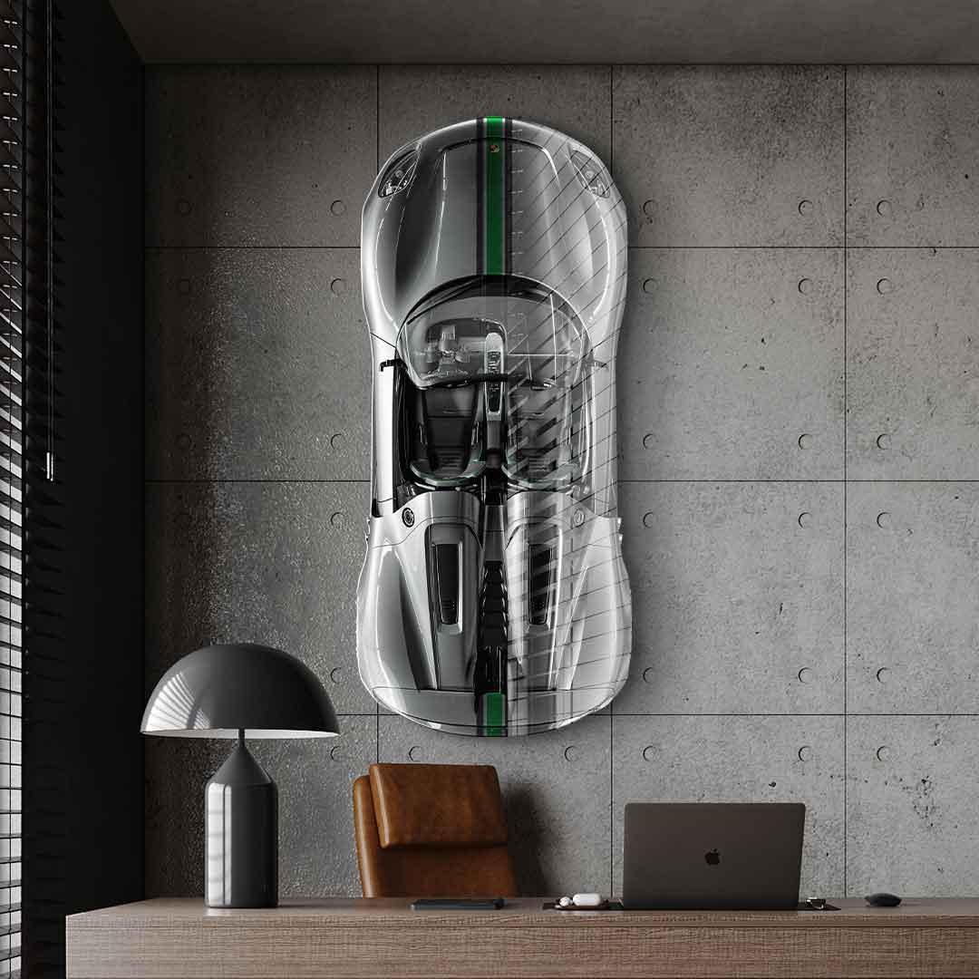 Wandskulptur Porsche 918 Spyder - Acrylglas